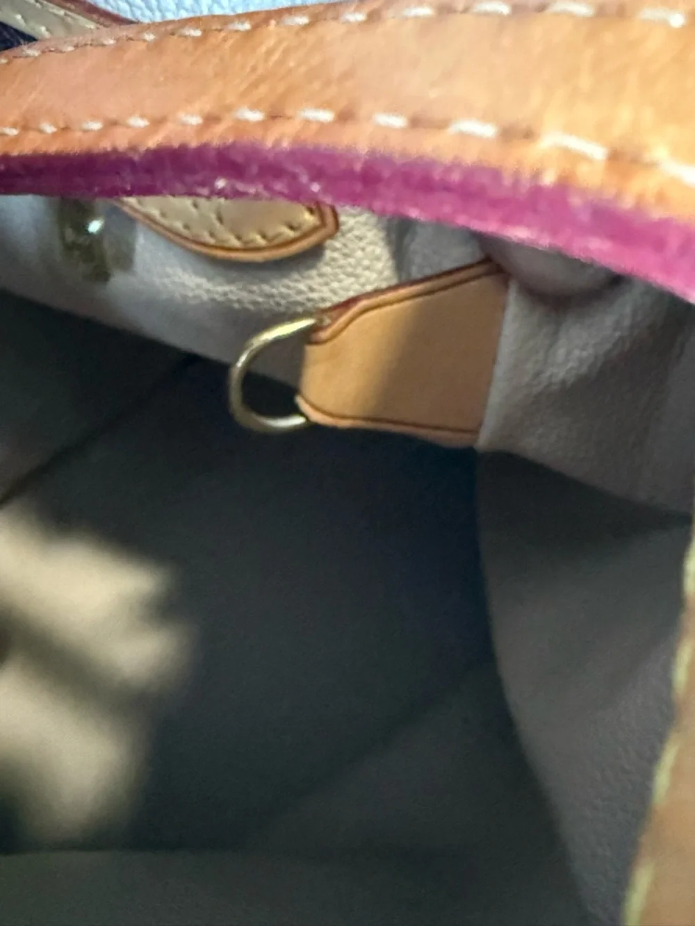 Louis Vuitton Monogram Canvas Bucket Bag - Brown/Tan Leather - Picture 8 of 14